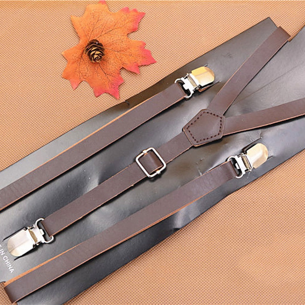 Men's Elegant Trendy Fashion PU Leather Suspender