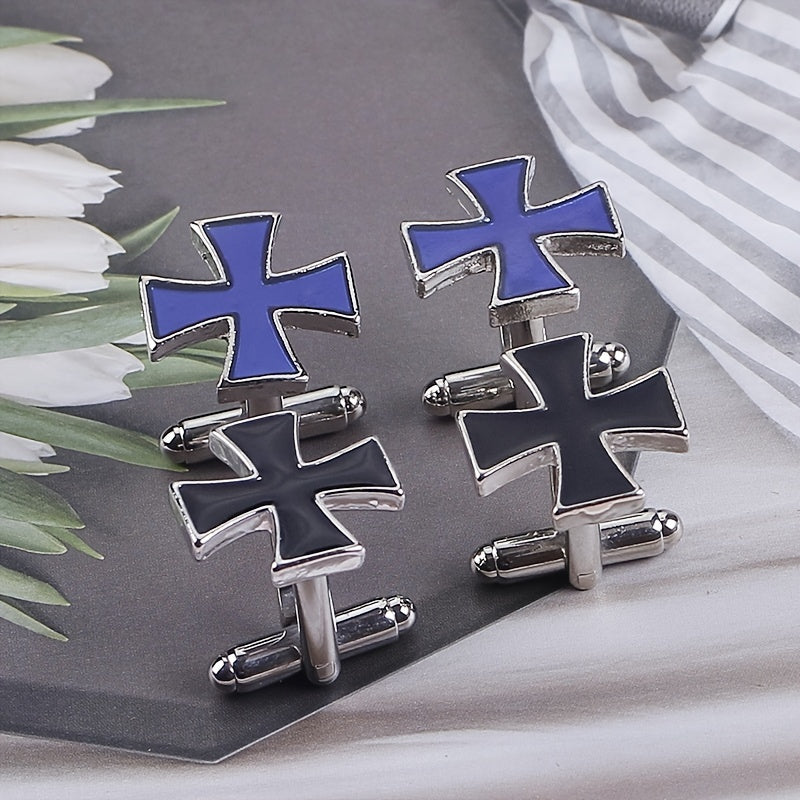 1pair Cross Design Cufflinks, Cufflinks for Suits, Crosses