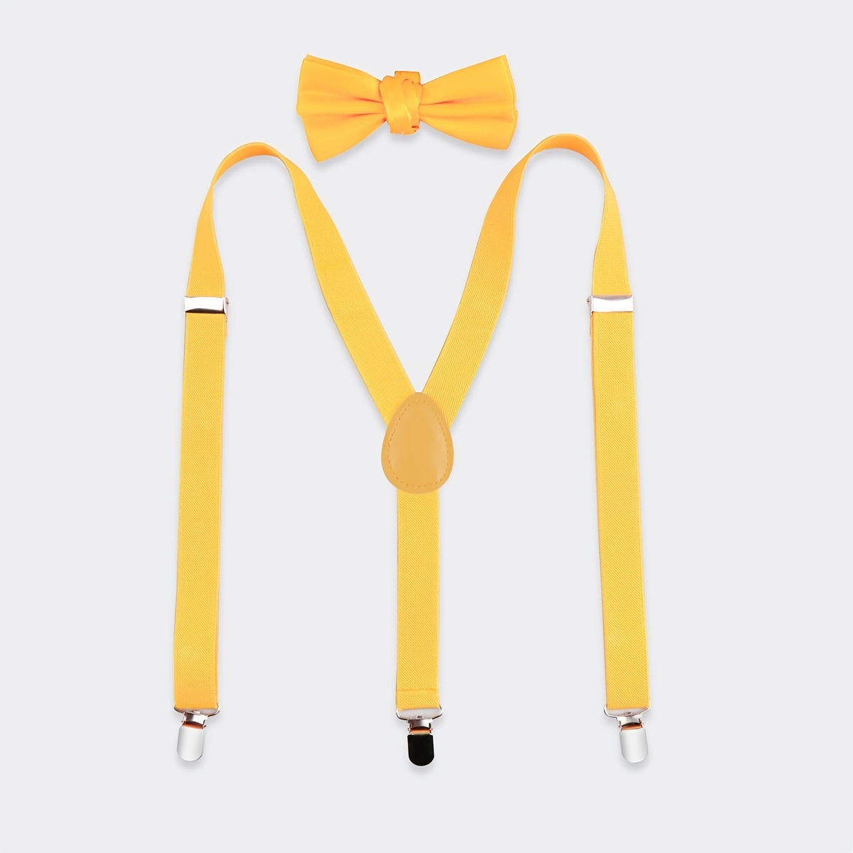 1 set Tuxedo Bow Tie And Suspender Set, Adjustable Men's Bow Ties And Y-Shape Suspenders