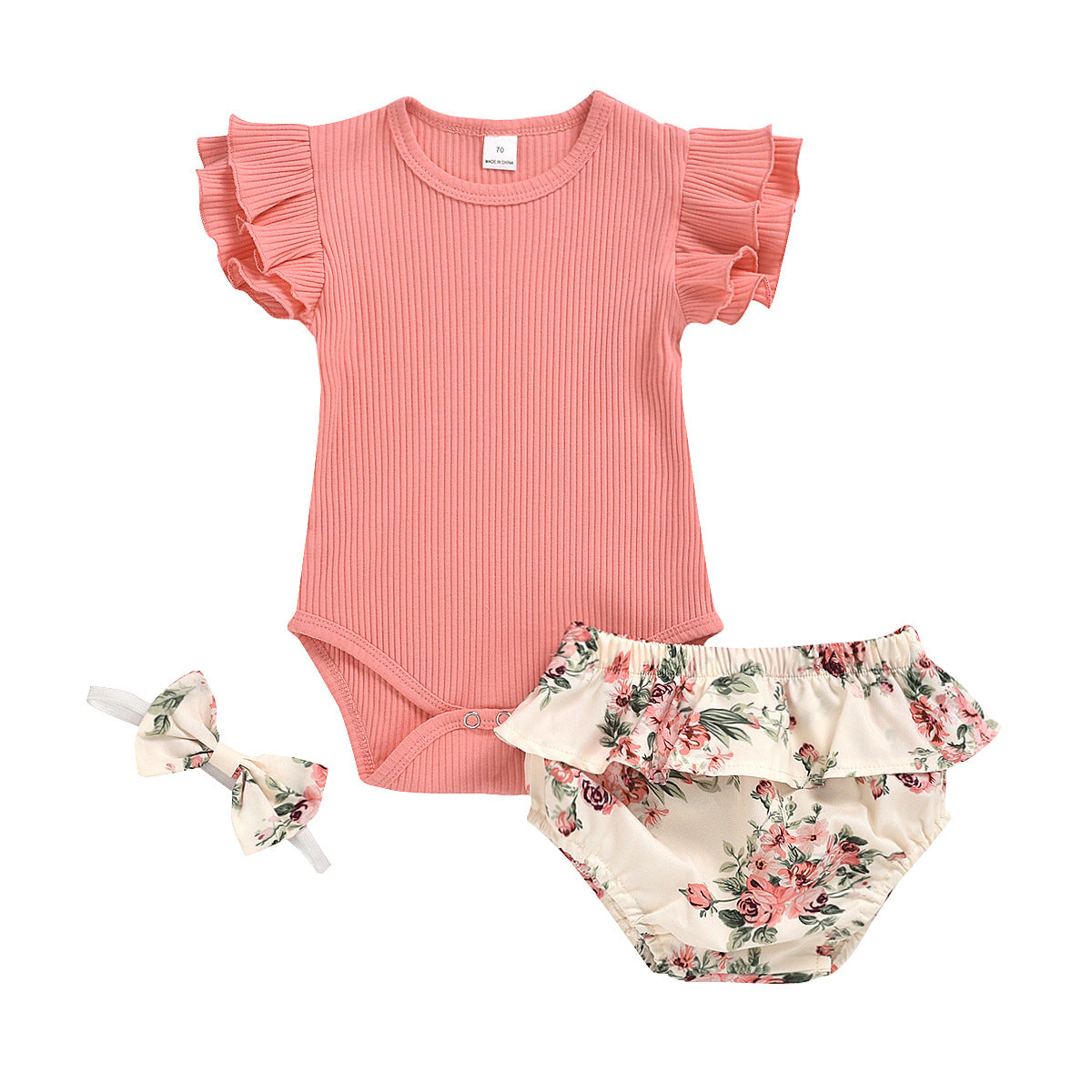 SAVANNAH PEACH SET - Spring Three-Piece Outfit