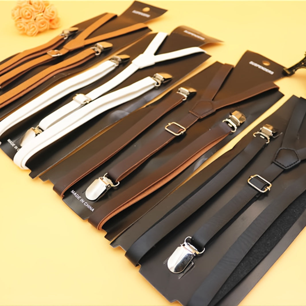 Men's Elegant Trendy Fashion PU Leather Suspender
