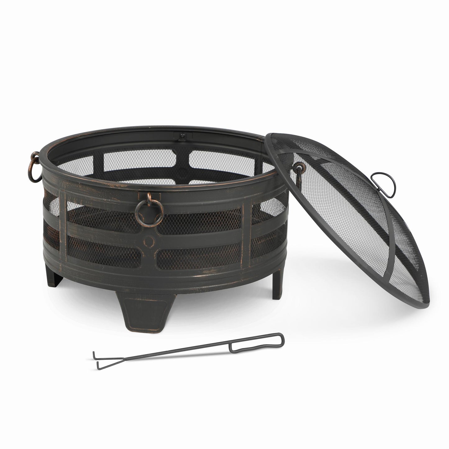 Jose 21.6'' H x 26'' W Steel Wood Burning Outdoor Fire Pit