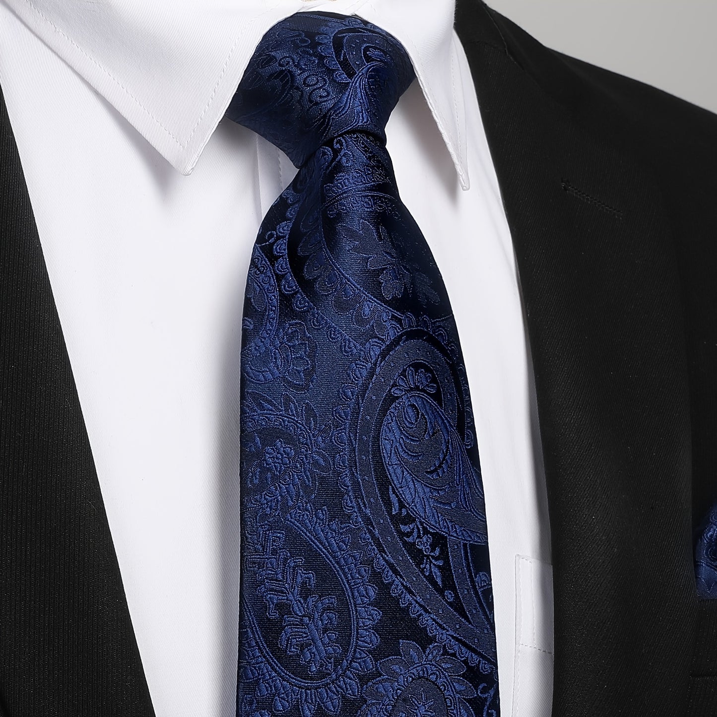 1pc Dark Pattern Paisley Tie, Mens Tie, Formal Neck Tie