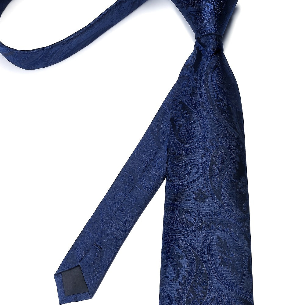 1pc Dark Pattern Paisley Tie, Mens Tie, Formal Neck Tie