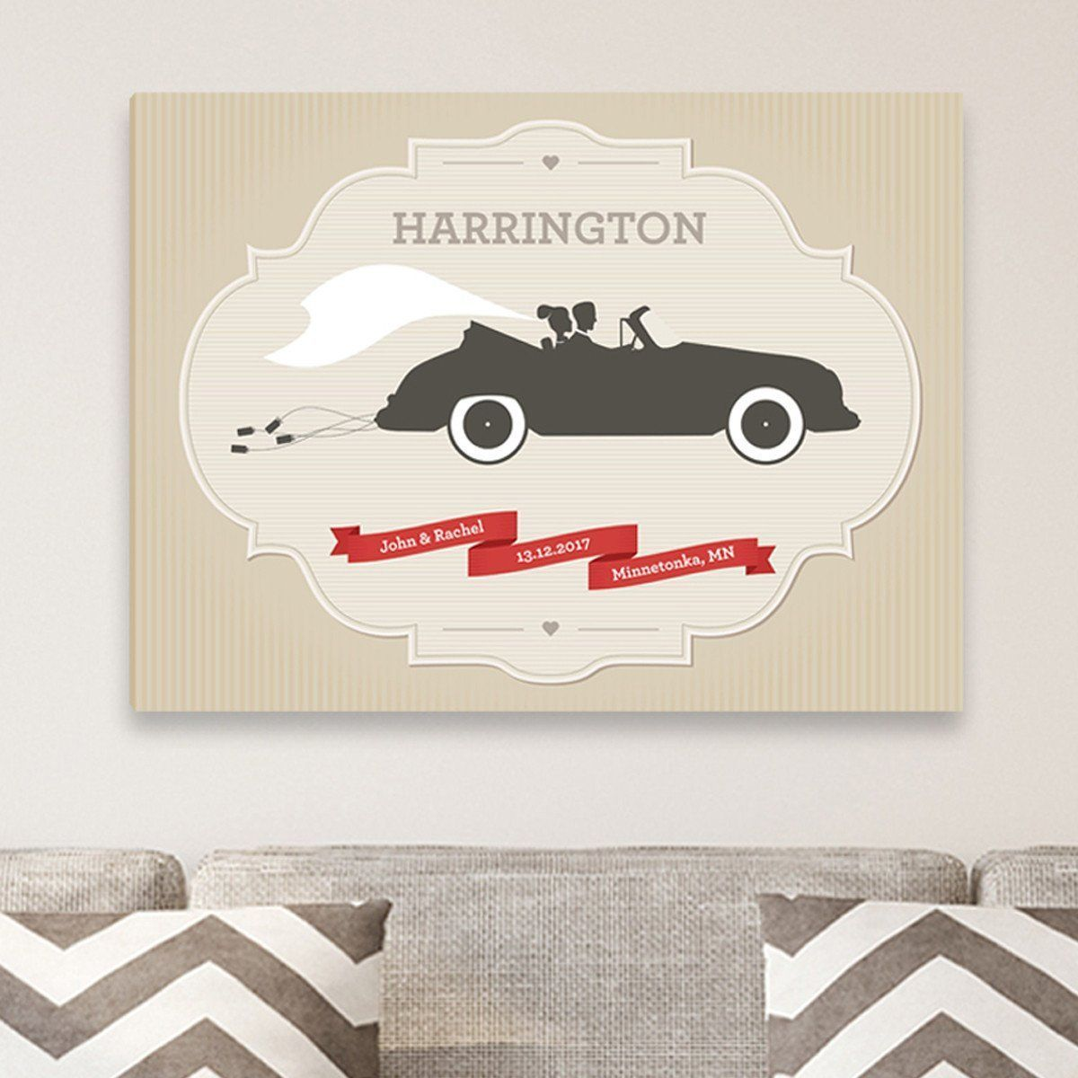 Personalized Wedding Day Canvas Print