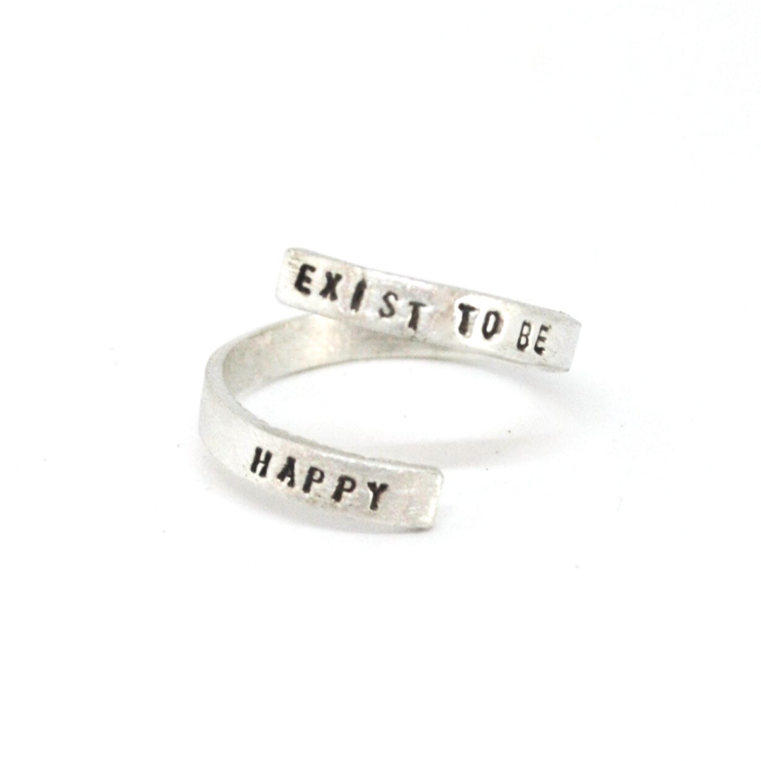 Custom Quote Wrap Ring- Personalized