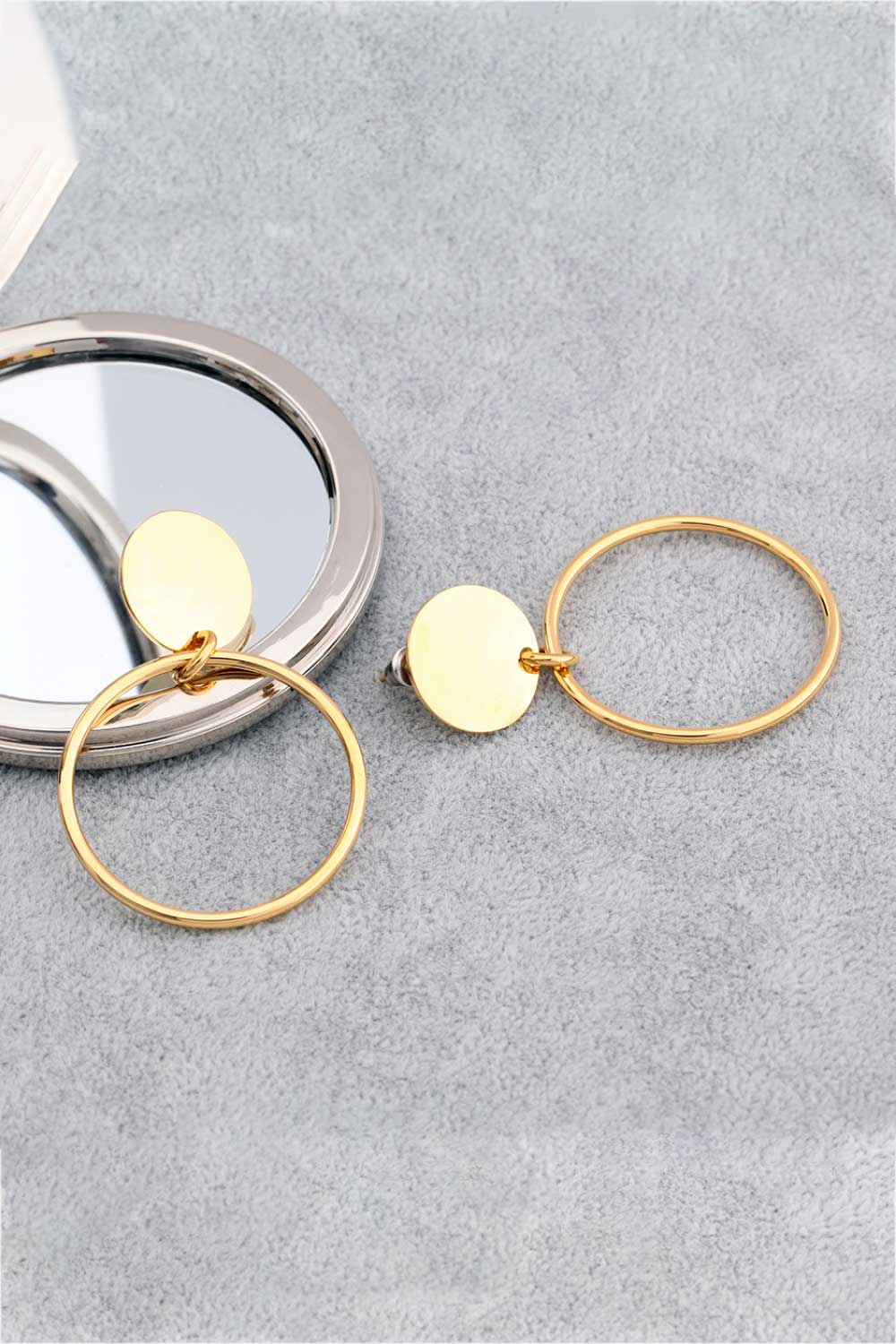 Gold-Plated Stainless Steel Drop Earrings