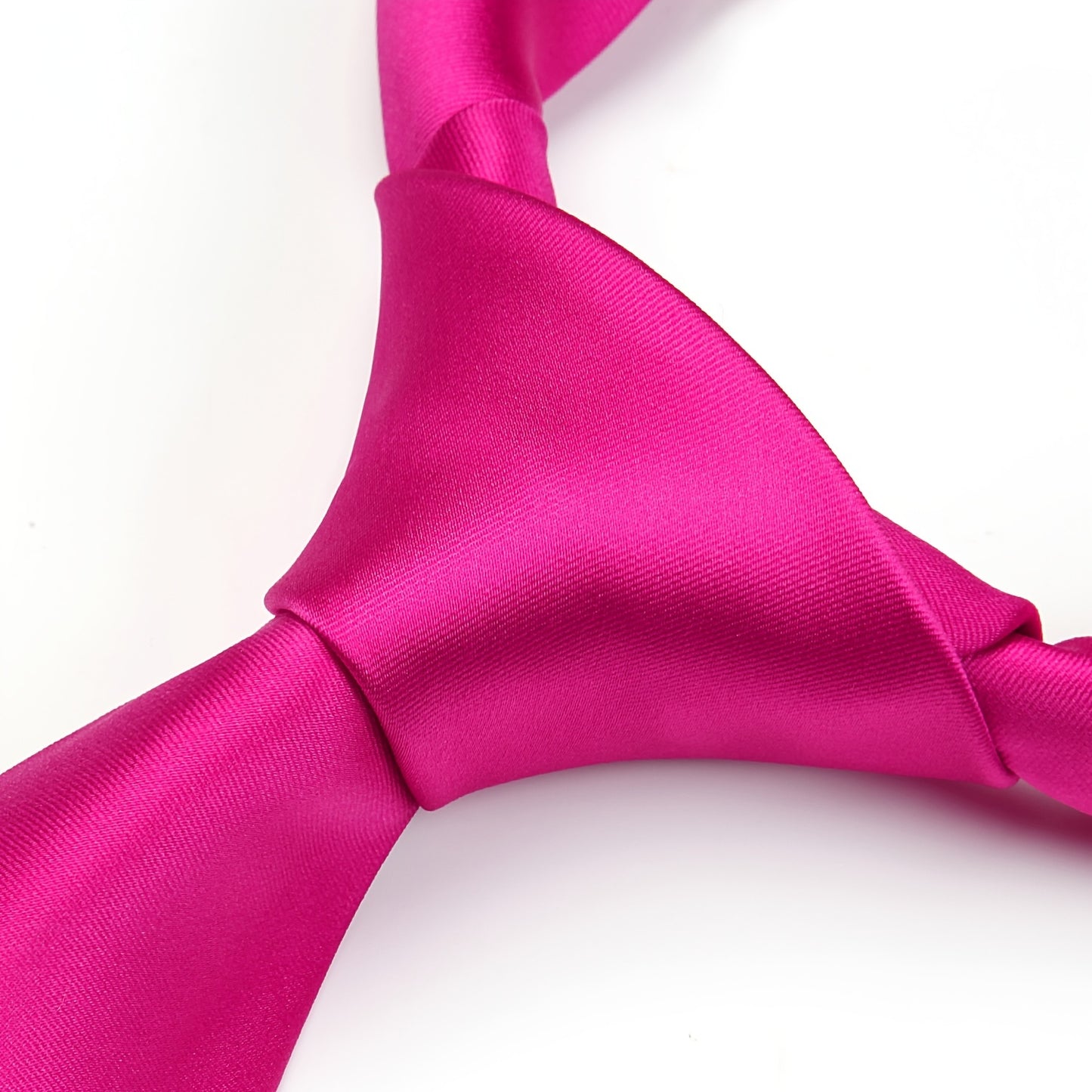 1pc Hot Pink Tie, Satin Necktie