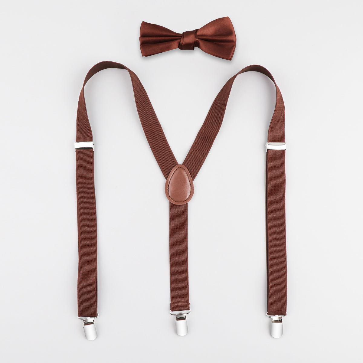 1 set Tuxedo Bow Tie And Suspender Set, Adjustable Men's Bow Ties And Y-Shape Suspenders