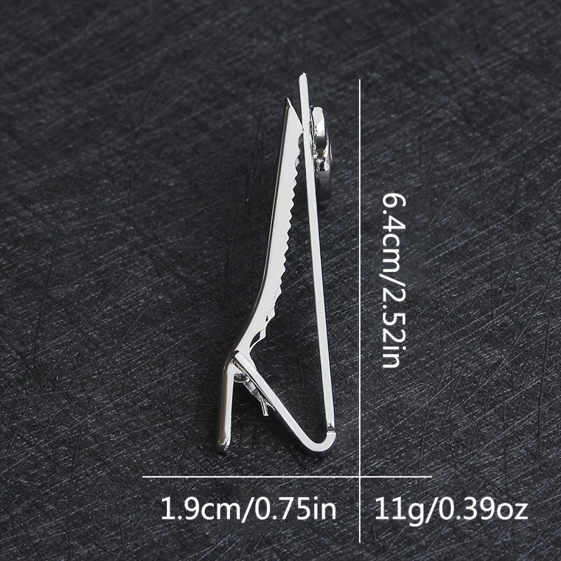 1pc Men's Music Note Decoration Collar Clip Men's Tie Clip Creative Silver High-end Fashion Clips Gifts Charms Artificial Jewelry