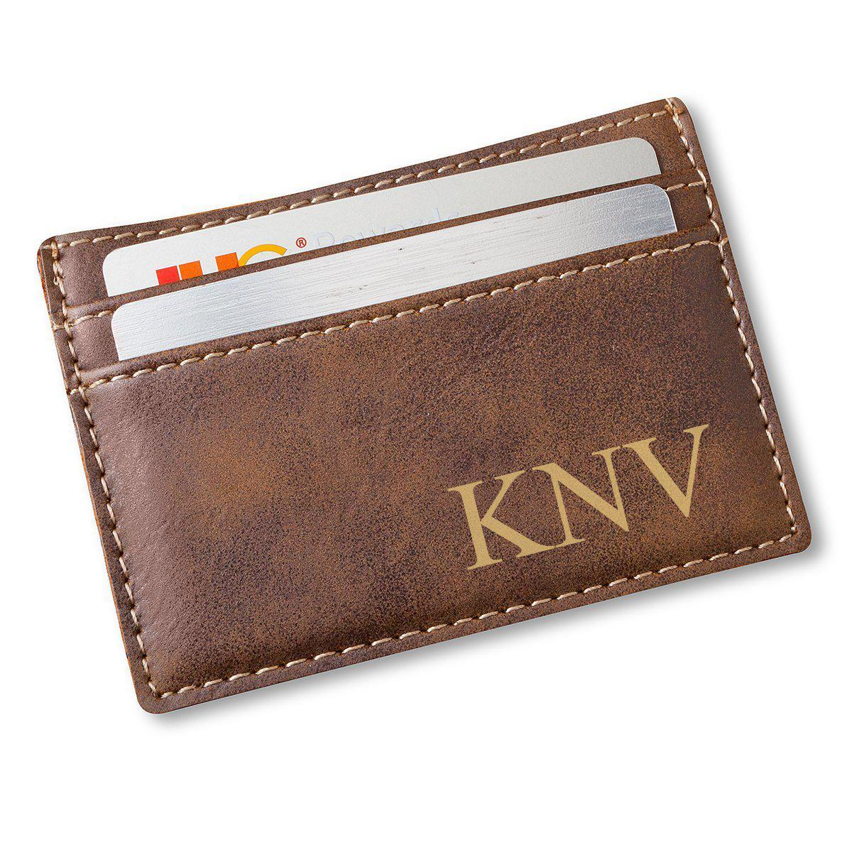 Men's Money Clip Wallet - Monogram