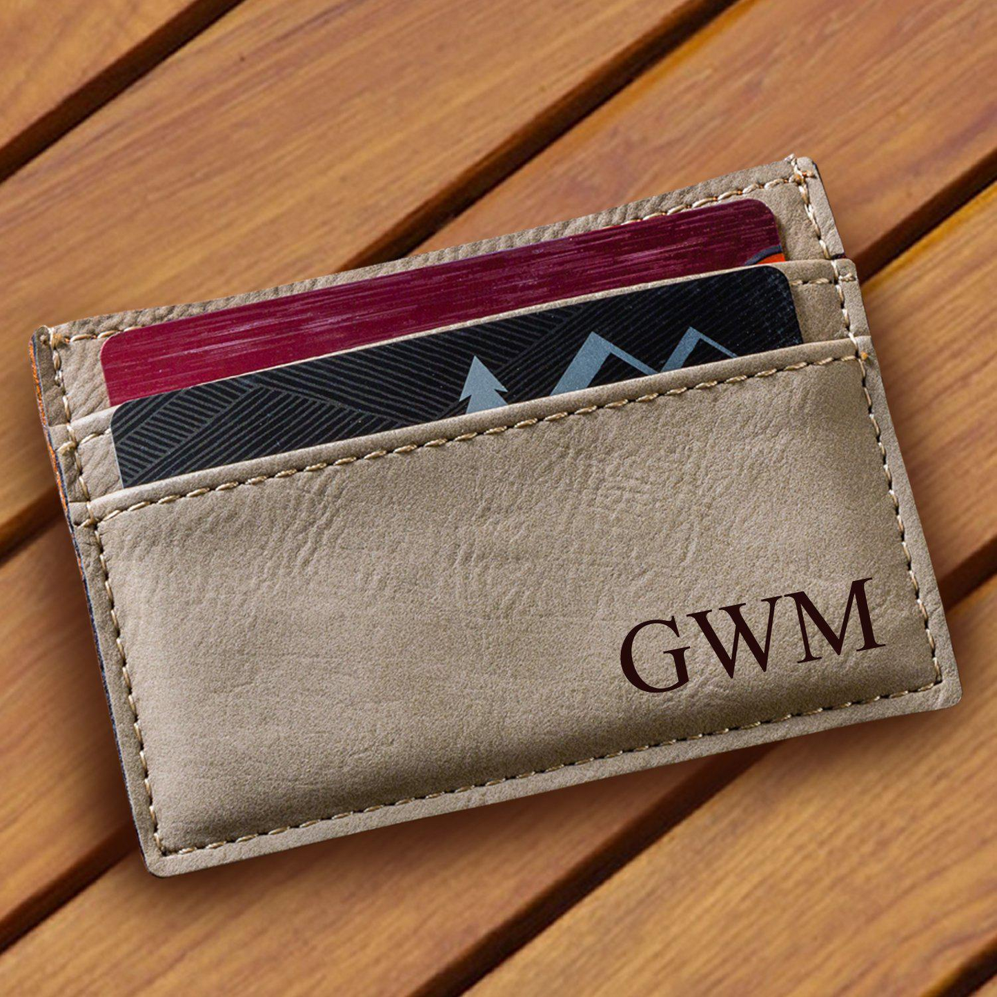 Men's Money Clip Wallet - Monogram