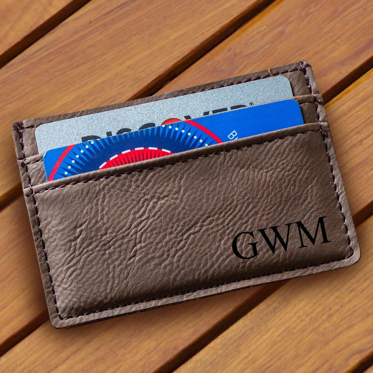 Men's Money Clip Wallet - Monogram