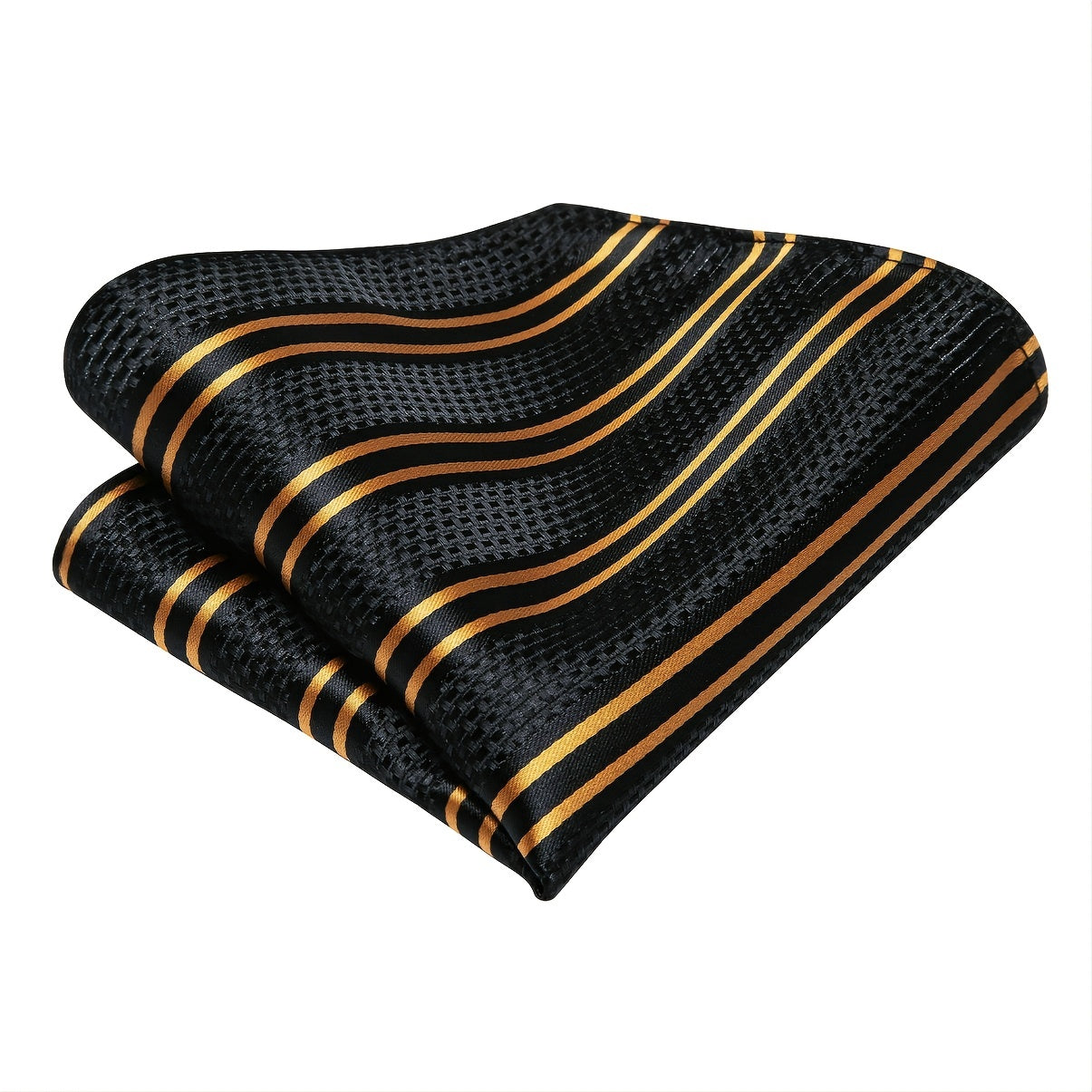 Men's Hi-Tie Classic Fashion Striped Necktie Set With Cufflinks