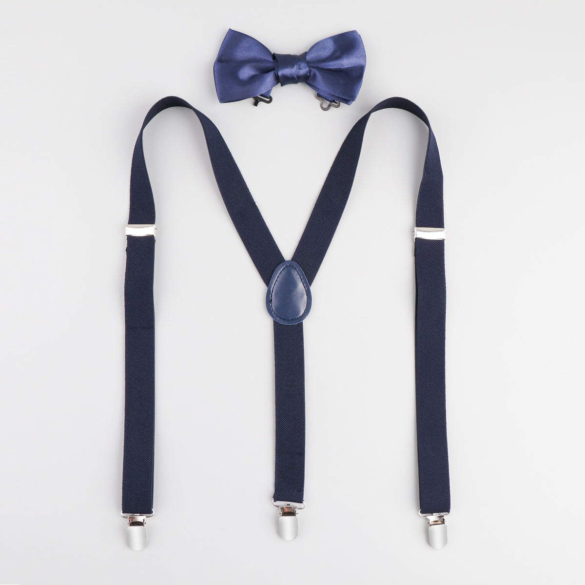 1 set Tuxedo Bow Tie And Suspender Set, Adjustable Men's Bow Ties And Y-Shape Suspenders