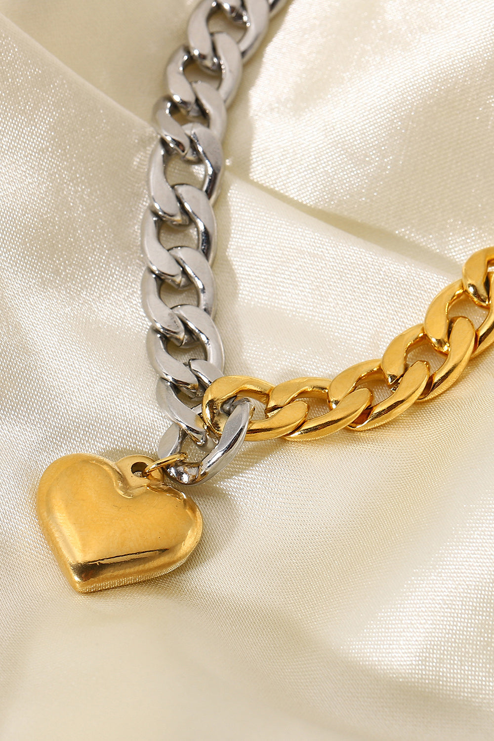 Chain Heart Charm Bracelet