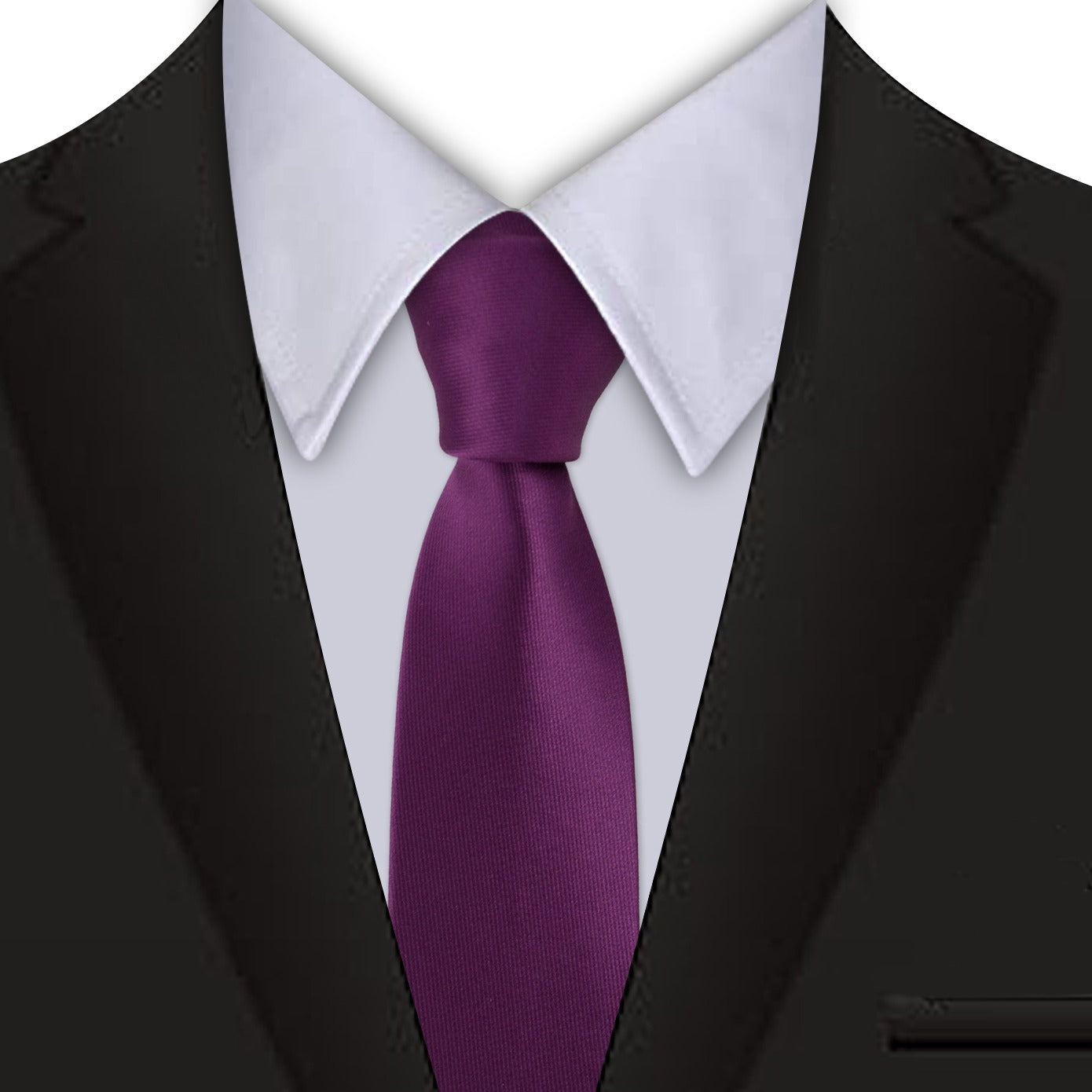 1 pc Men's Solid Pure Color, 2.36"(6cm), Plain Formal Ties , Handmade Narrow Tie