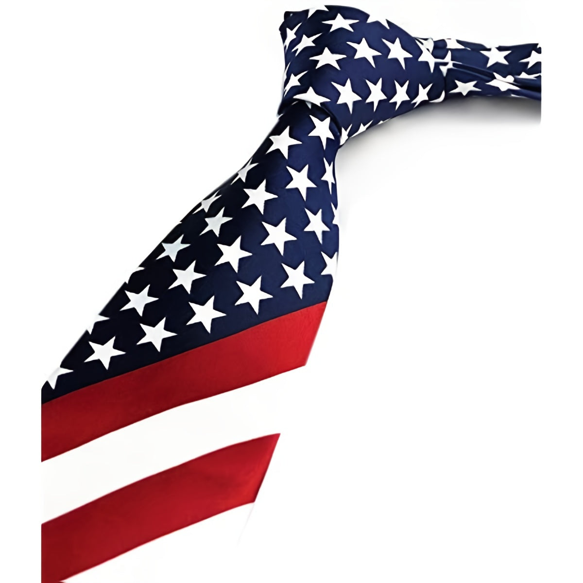 1pc Men's Flag Stars & Stripes, Red White And Blue Necktie, Neckwear Stripe Ties With 3.14" (8cm)