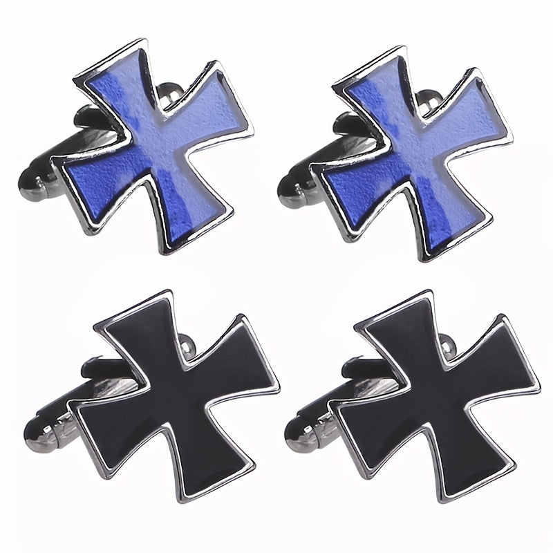 1pair Cross Design Cufflinks, Cufflinks for Suits, Crosses