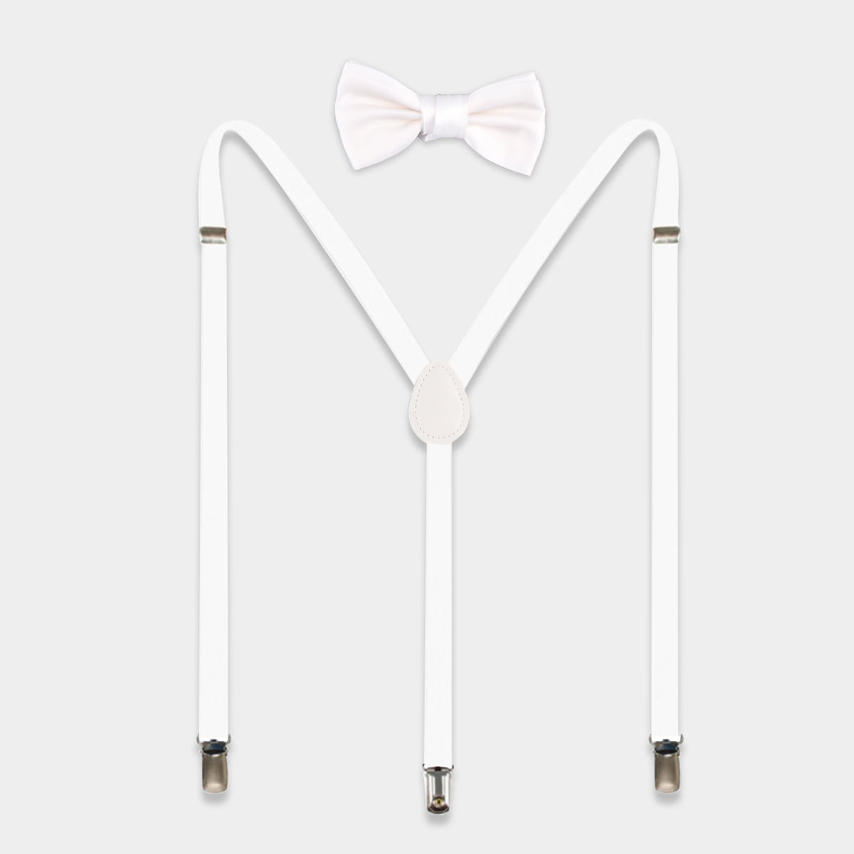 1 set Tuxedo Bow Tie And Suspender Set, Adjustable Men's Bow Ties And Y-Shape Suspenders