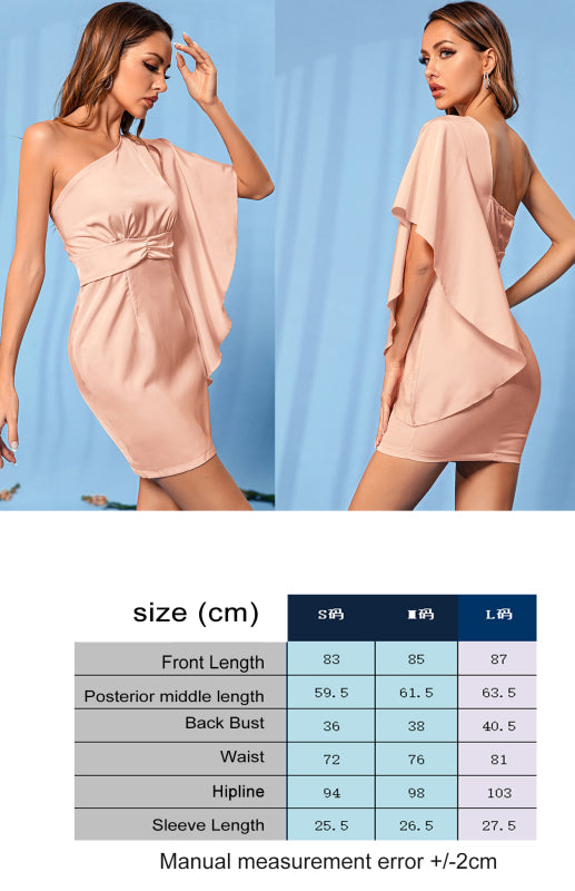 Ladies spring and summer fashion ruffled hip sexy dress